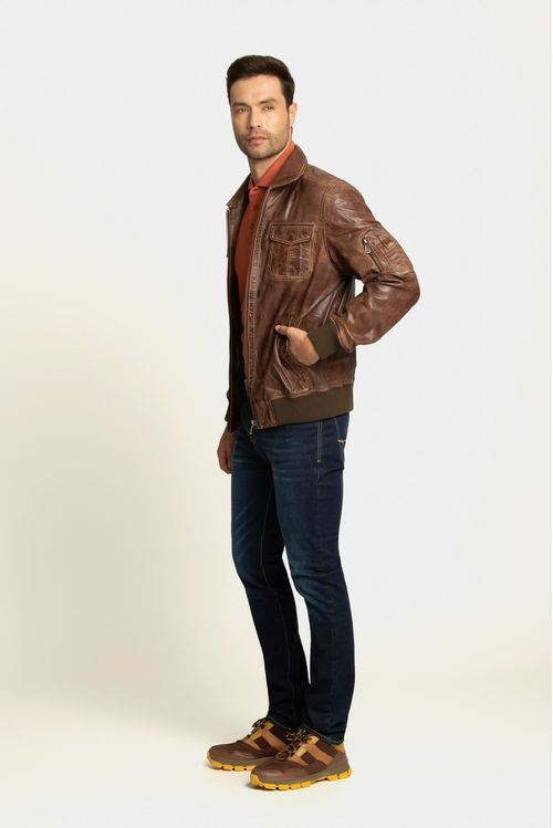 Chaqueta de cuero vintage