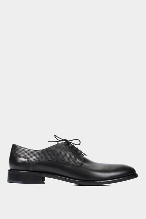 Zapatos cordón formal de cuero liso