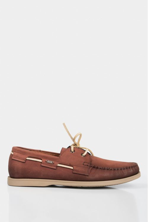Mocasines concet de cuero para hombre acentos de color