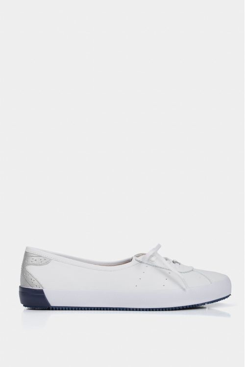 Sneakers planos atenas de cuero para mujer casual