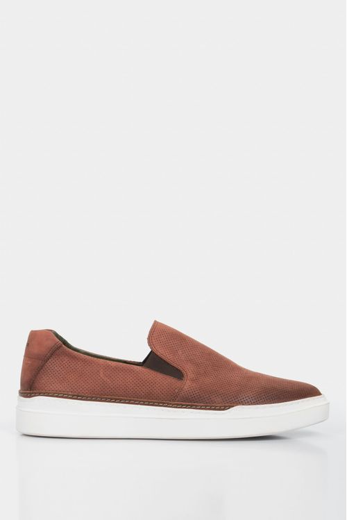 Mocasines casuales vedas de cuero para hombre efecto envejecido