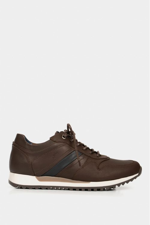 Sneakers romeo de cuero para hombre efecto envejecido