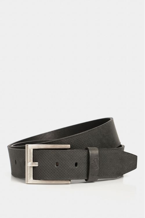 Cinturón unifaz kiat de cuero para hombre grabado placa cruces