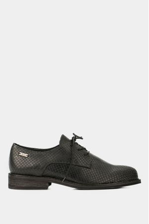 Zapatos cordón almendro de cuero para mujer tipo derby