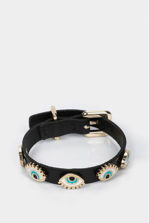 Pulsera de cuero ojos