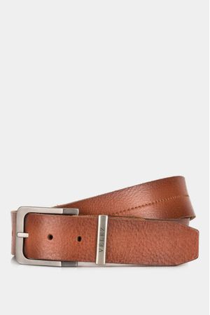 Cinturón unifaz cuarzo de cuero para hombre costura decorativa