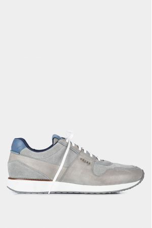 Tenis penumbra de cuero liso y gamuzado para hombre silueta deportiva