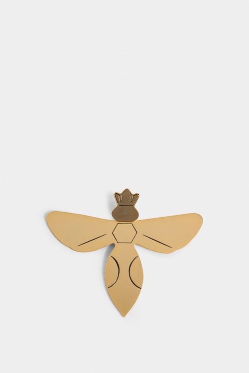 Aretas maxi abeja en lámina con resina para mujer