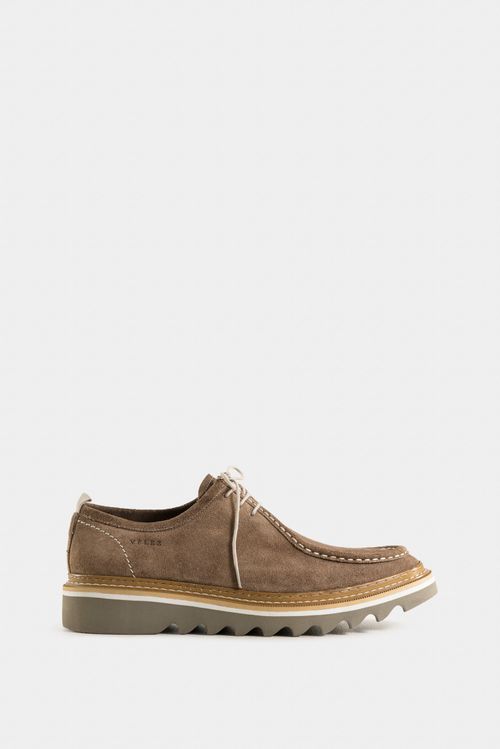 Zapatos cordón nova de cuero para hombre textura gamuzada