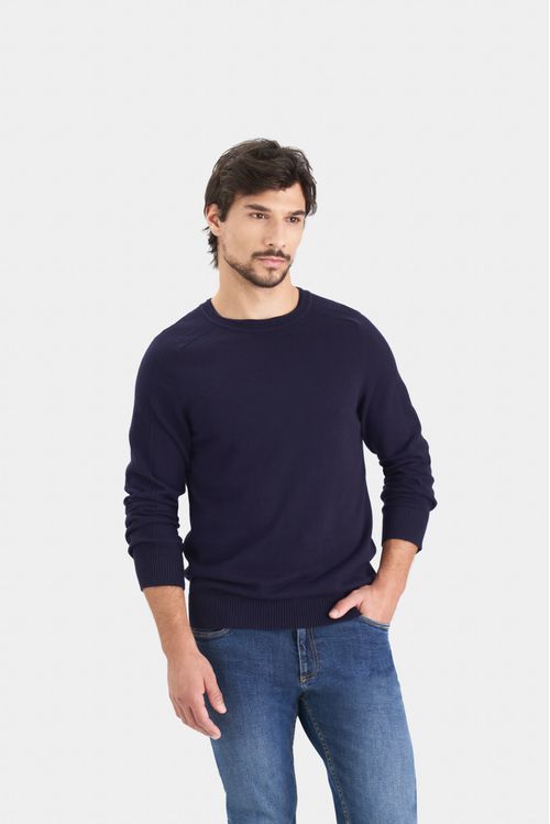 Sweater tejido en algodón para hombre manga ranglan