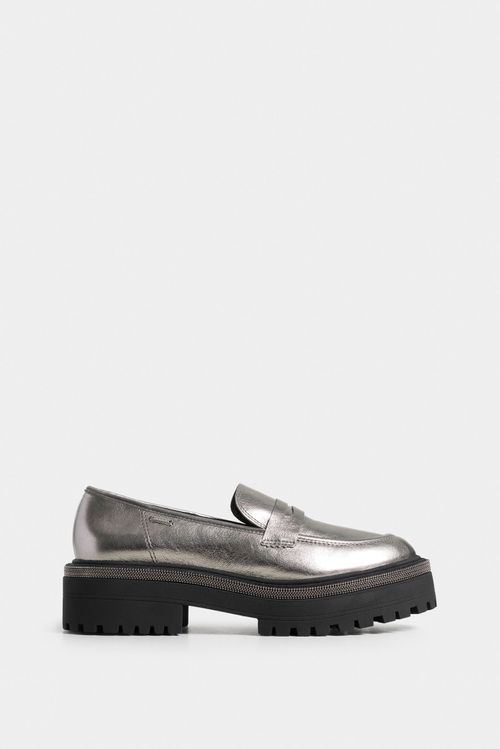 Mocasines thalia de cuero tipo folia para mujer vira millaré