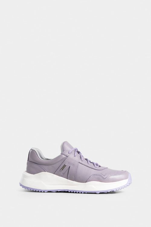 Sneakers papyris de cuero para mujer cortes sobrepuestos