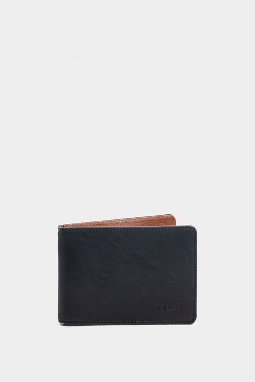 Porta billetes helios de cuero para hombre silueta minimalista