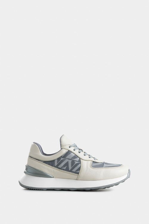 Sneakers Jacinto de cuero y lona para mujer monogram