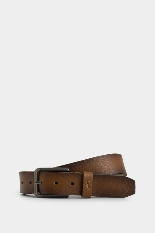 Cinturón unifaz Vernazza de cuero para hombre punta cuadrada