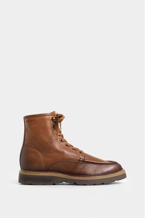 Bota luster de cuero para hombre efecto envejecido