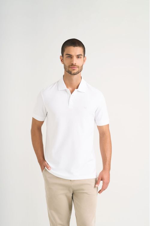 Polo para hombre semi fit detalle jacquard
