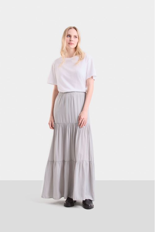 Maxi falda adana para mujer capas y recogidos