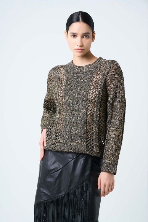 Sweater Alhena tejido para mujer detalle lentejuelas