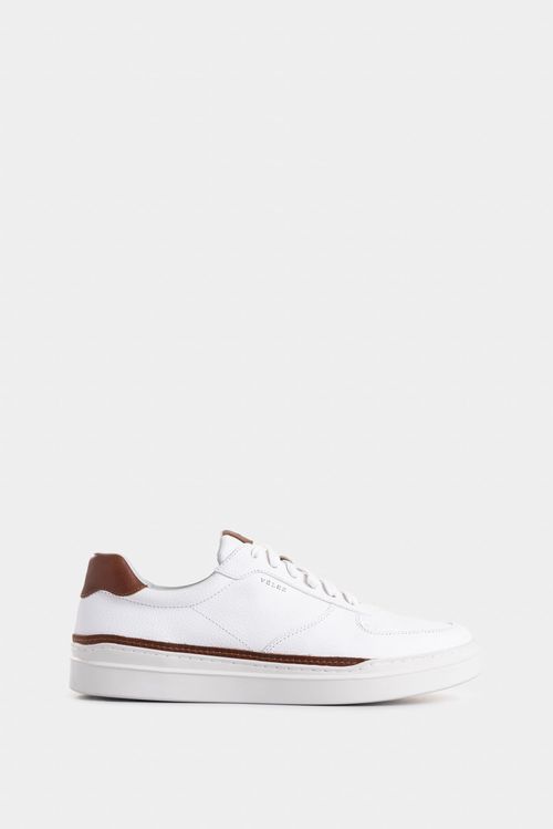 Sneakers Whited de cuero para hombre detalle contraste