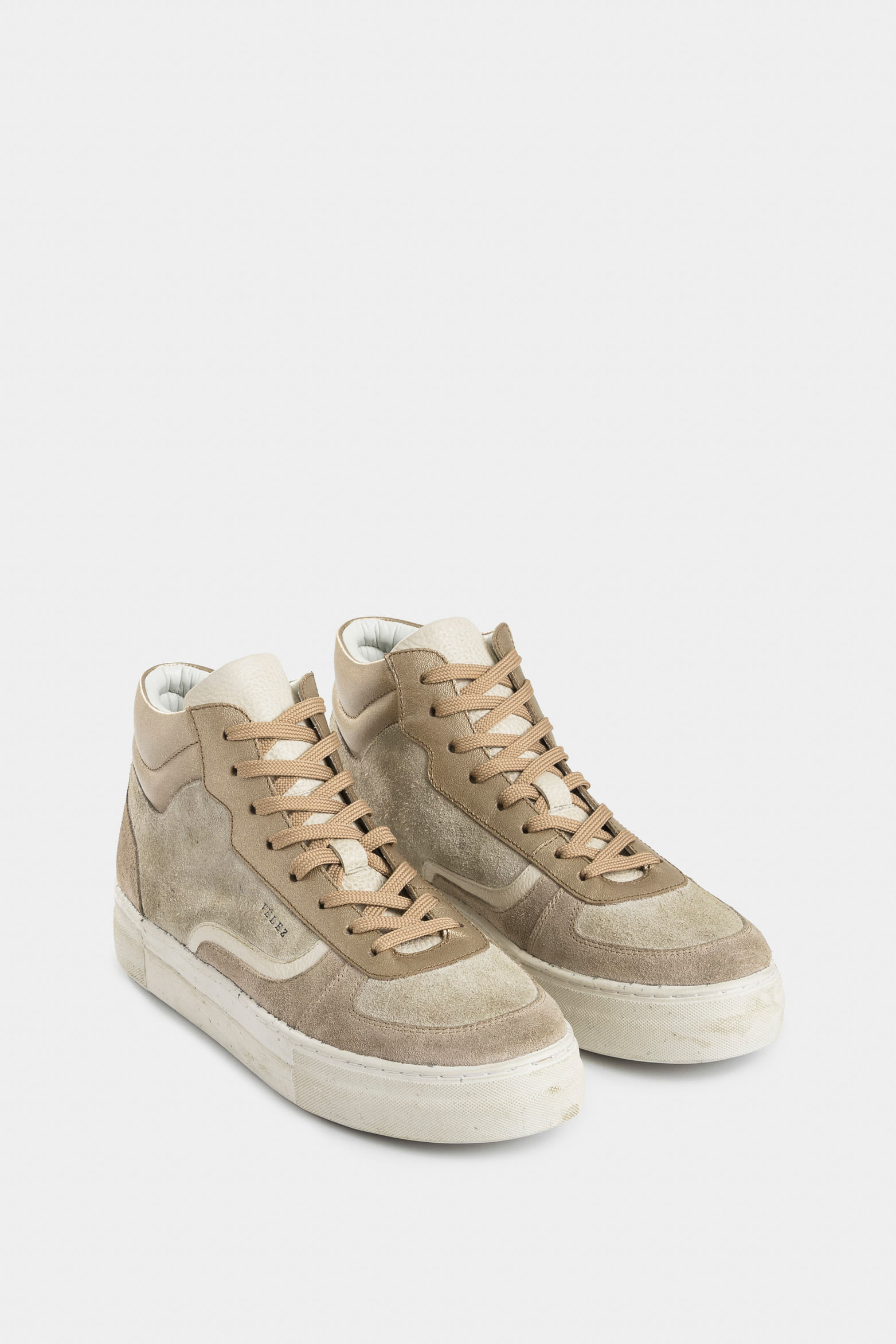 Sneakers tipo bota Magena de cuero para mujer acabado vintage-1737757760022