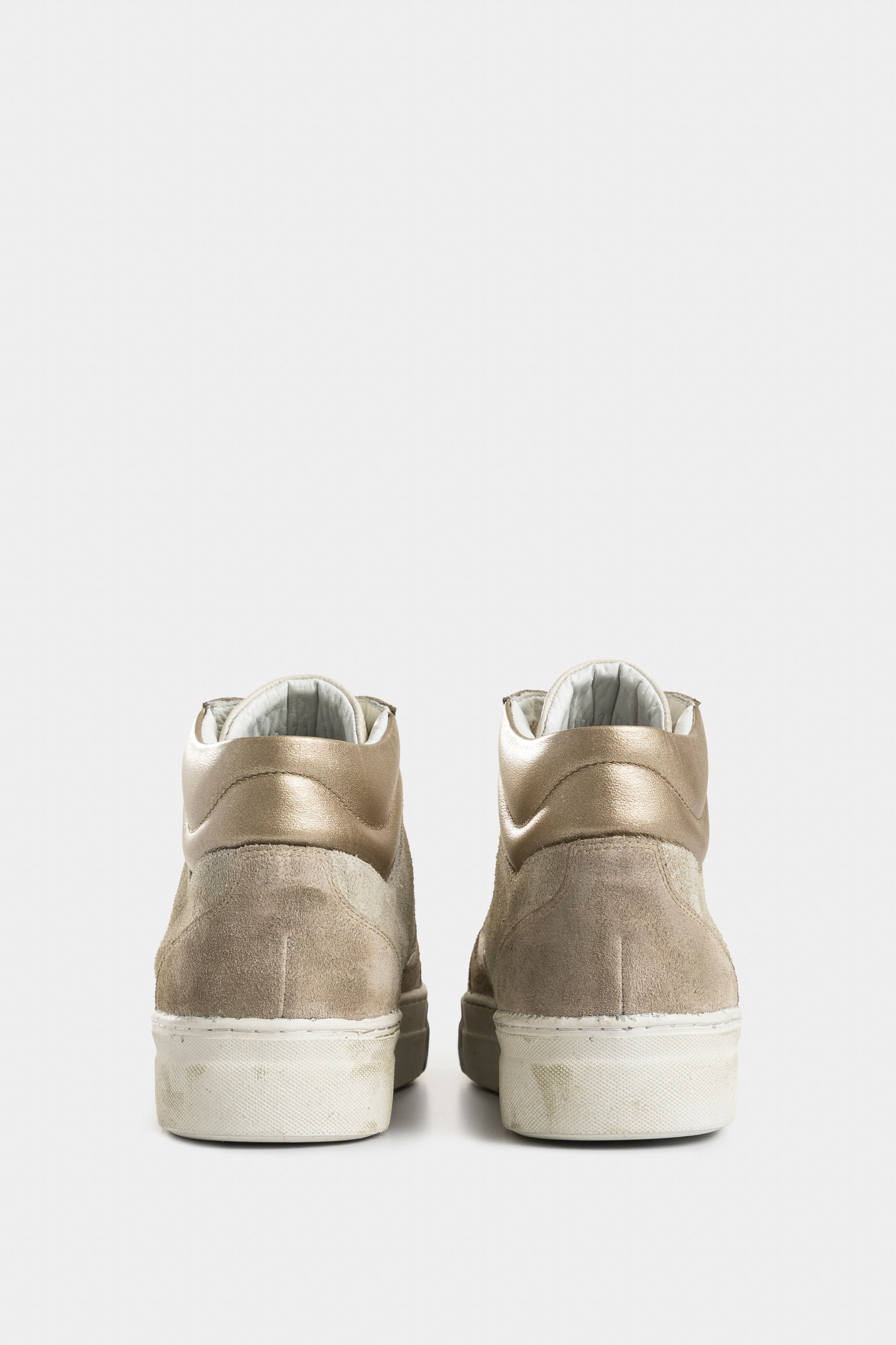 Sneakers tipo bota Magena de cuero para mujer acabado vintage-1737757773292