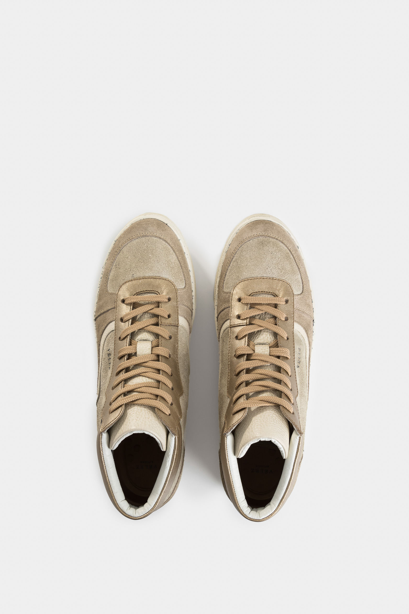 Sneakers tipo bota Magena de cuero para mujer acabado vintage-1737757792424