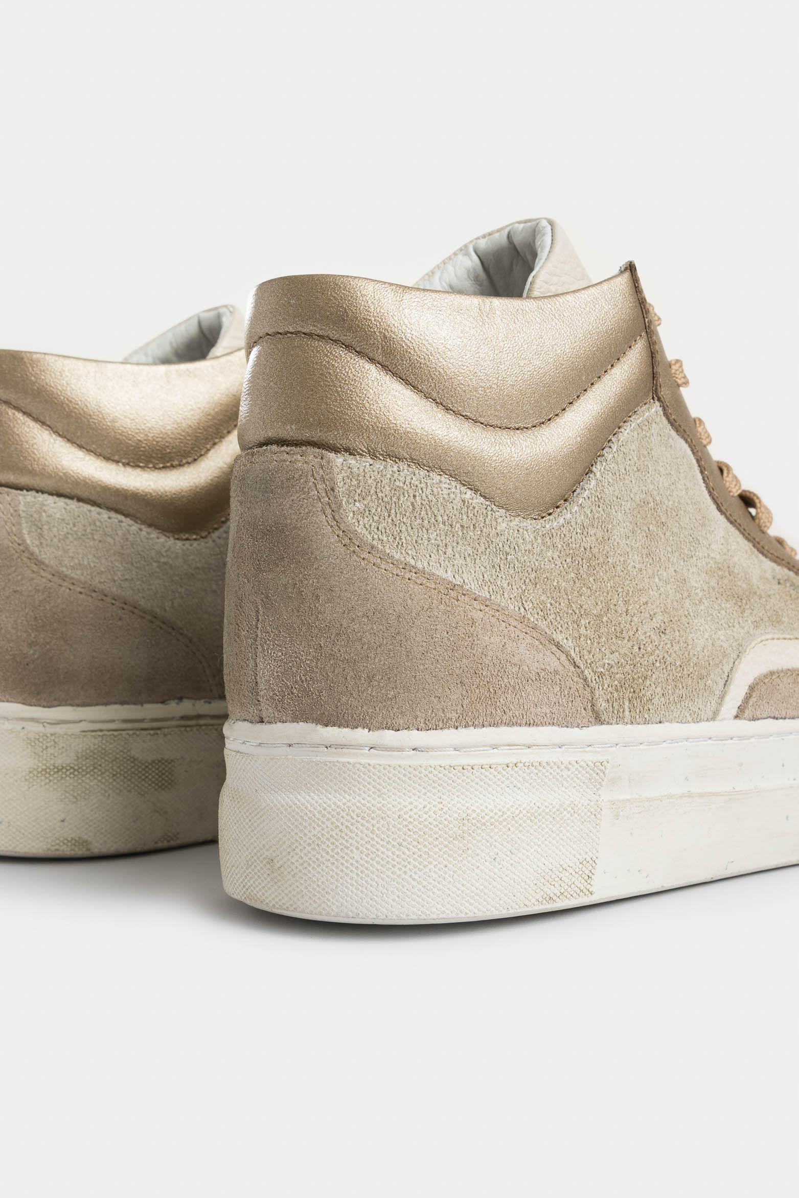 Sneakers tipo bota Magena de cuero para mujer acabado vintage-1737757804100