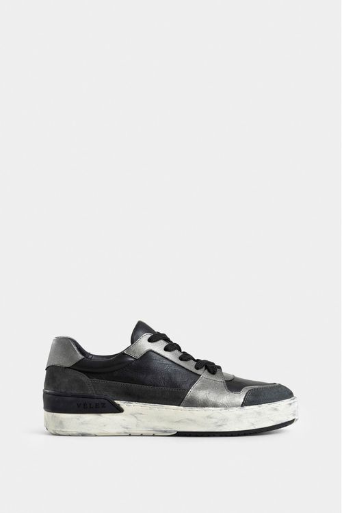 Sneakers caja Umbra de cuero para mujer detalle folia