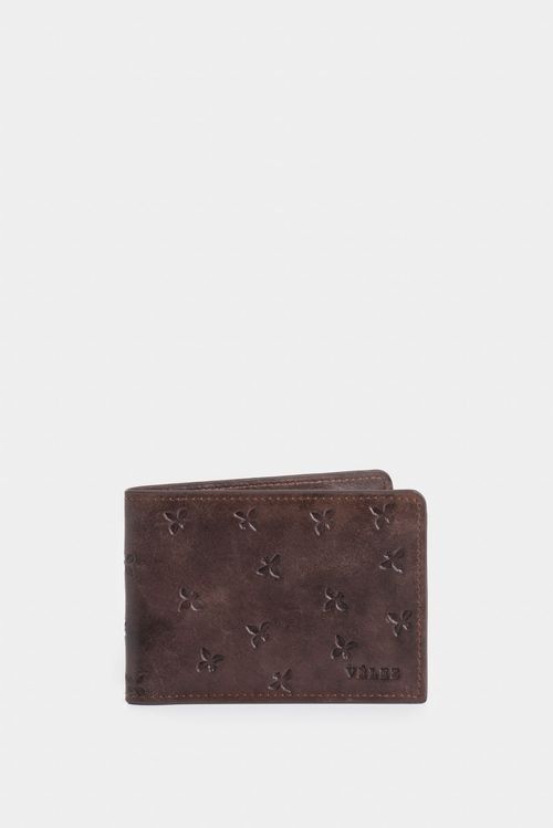 Billetera Hibiscus 2.0 de cuero para hombre diseño abejas