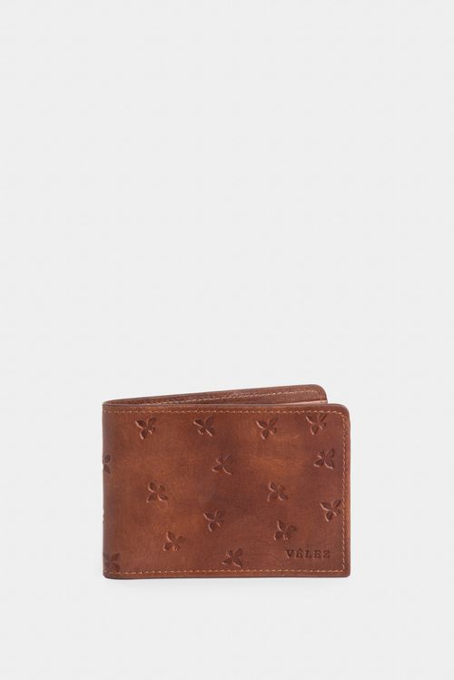 Billetera Hibiscus 2.0 de cuero para hombre diseño abejas