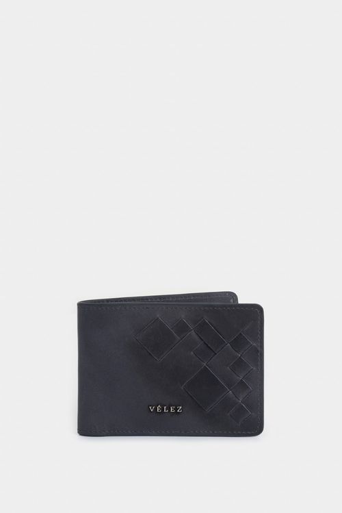 Billetera Lyra de cuero para hombre detalle tejido