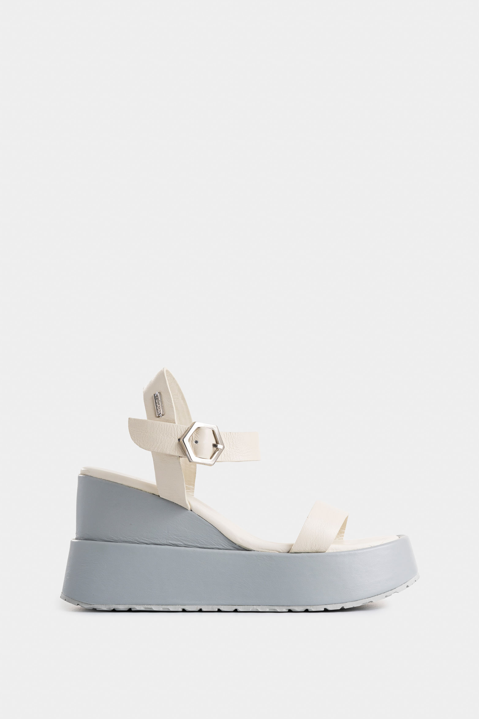 Sandalia plataforma Luna de cuero para mujer hexagonal-1738992101173
