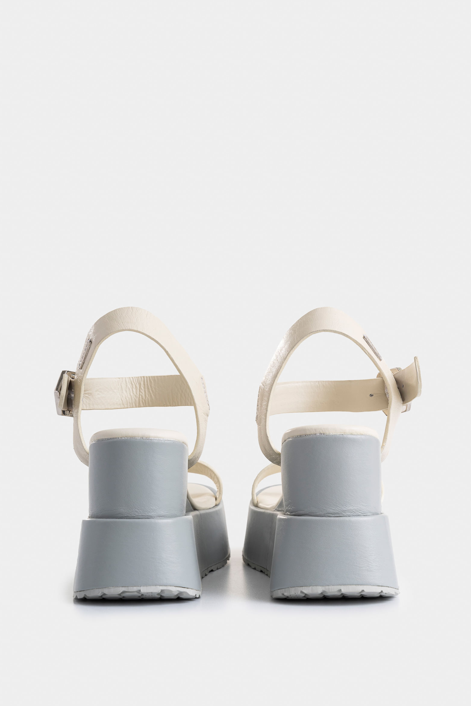 Sandalia plataforma Luna de cuero para mujer hexagonal-1738992186706