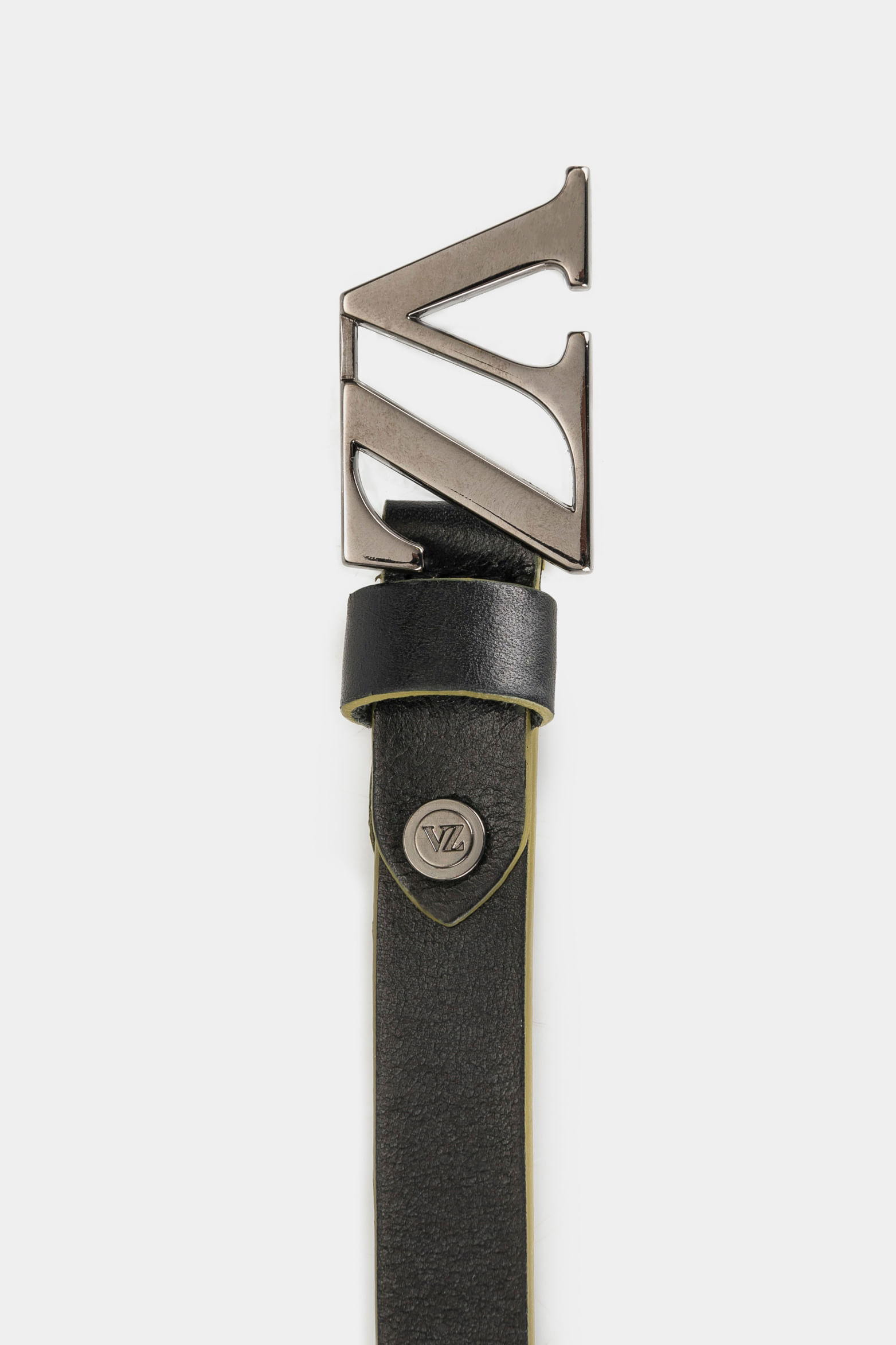 Cinturón unifaz monograma de cuero para mujer chapa VZ-1741913543800