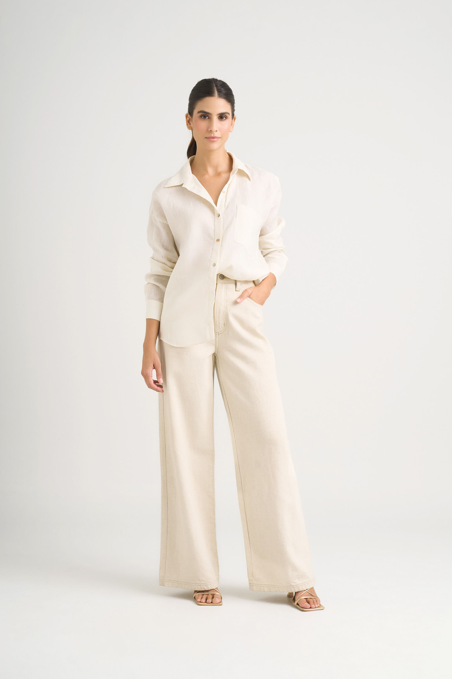 Camisa aurora en lino para mujer oversized-1744427229400