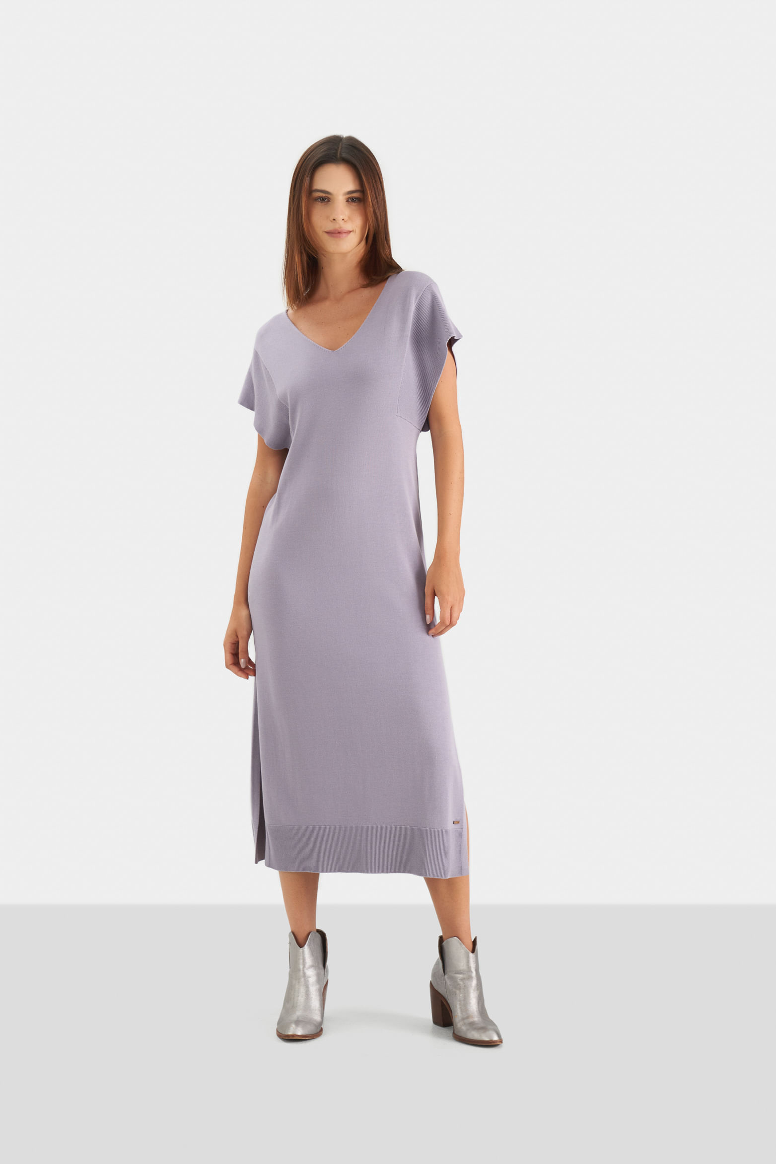 Vestido tejido Alessio para mujer fit semi holgado-1744432134602