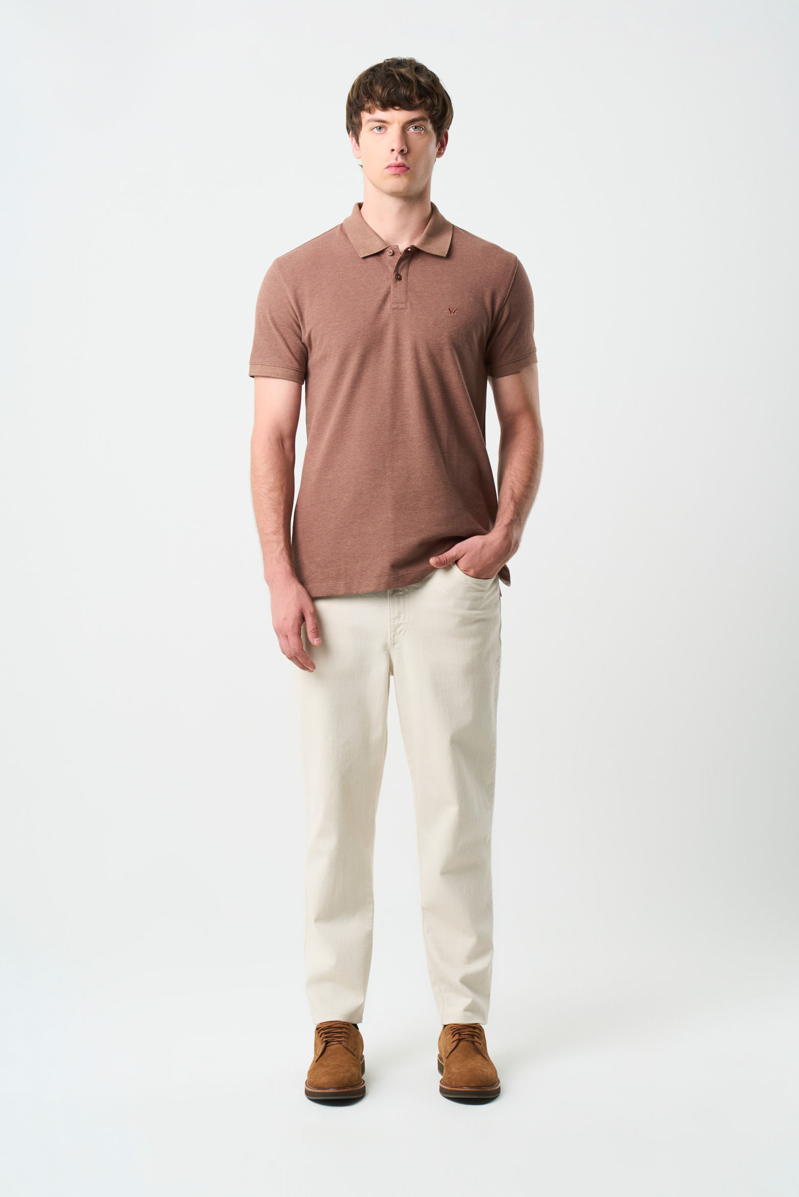 Polo pique helios para hombre semi fit-1744516472253