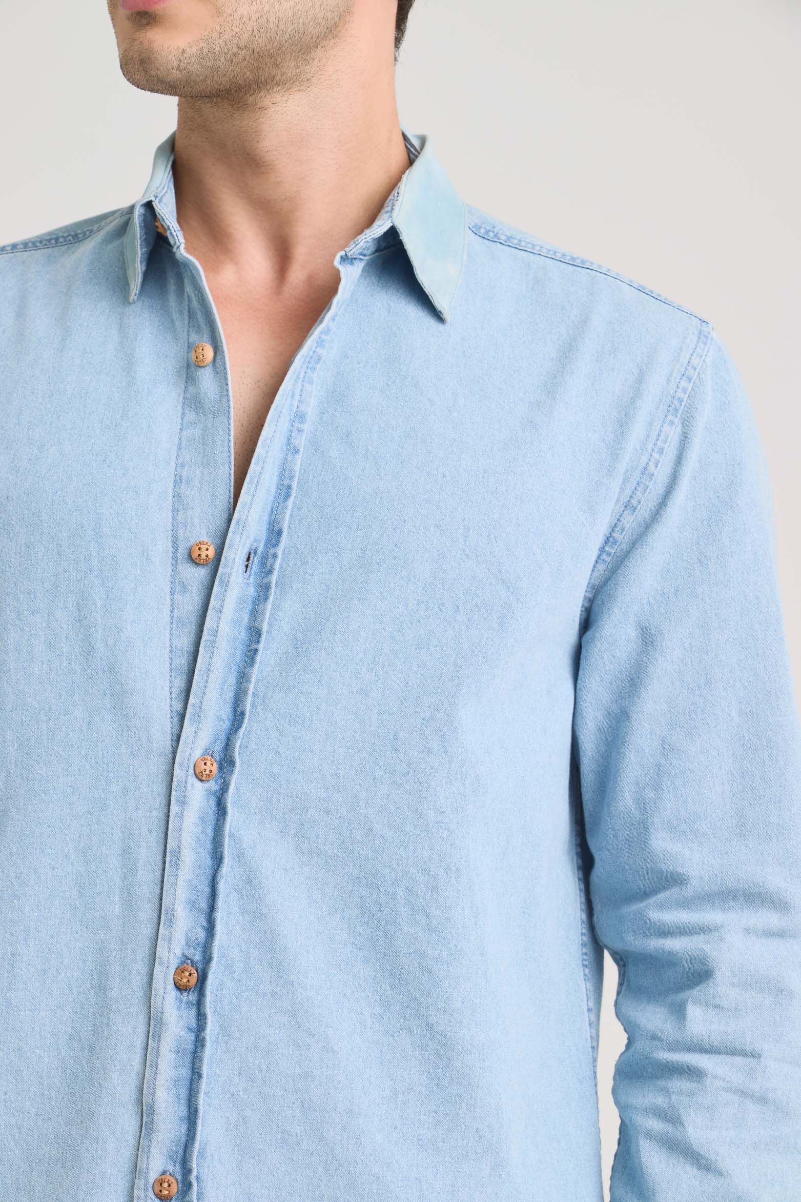 Camisa obi 2 de algodón para hombre cuello en cuero-1744517303483