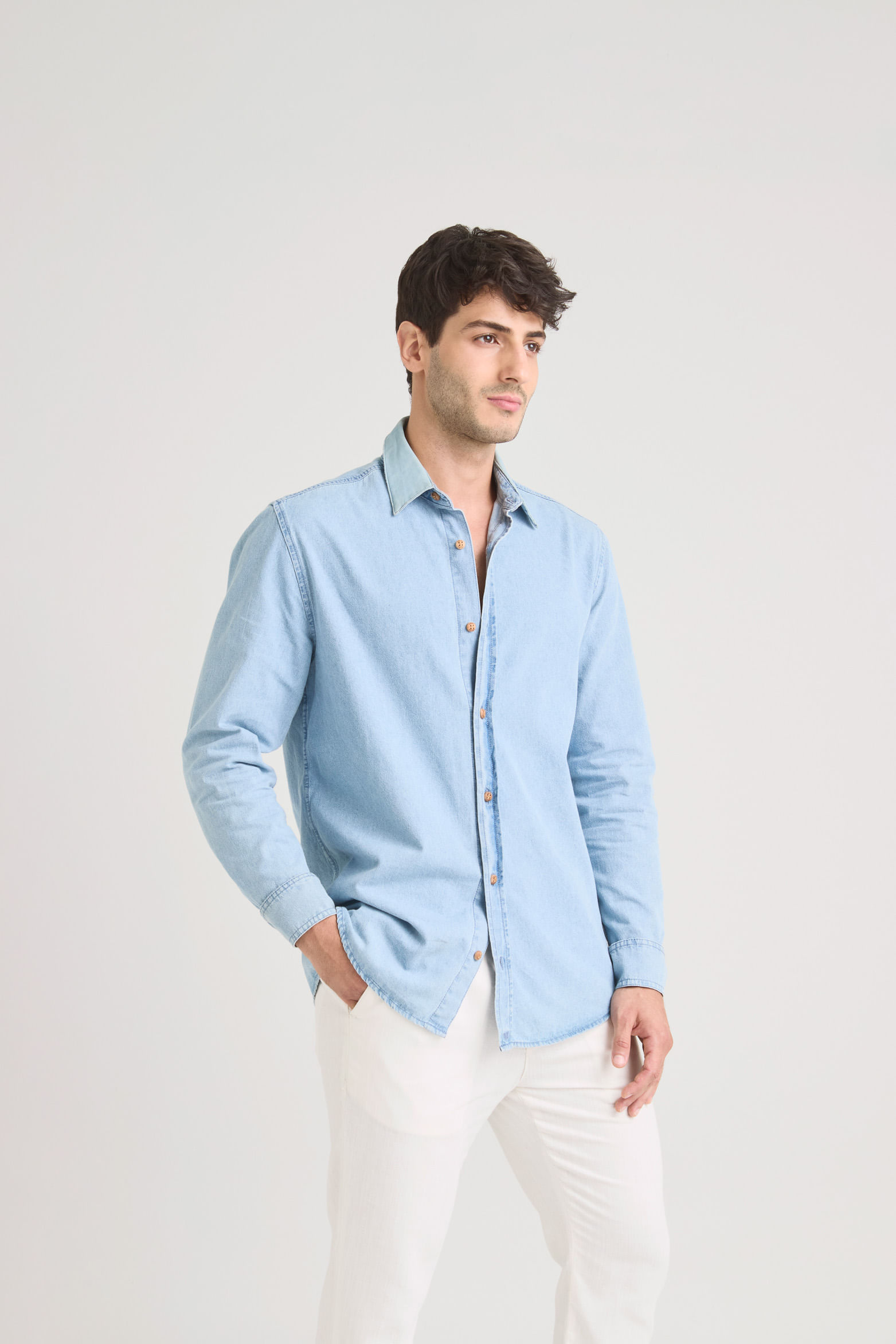Camisa obi 2 de algodón para hombre cuello en cuero-1744517309893