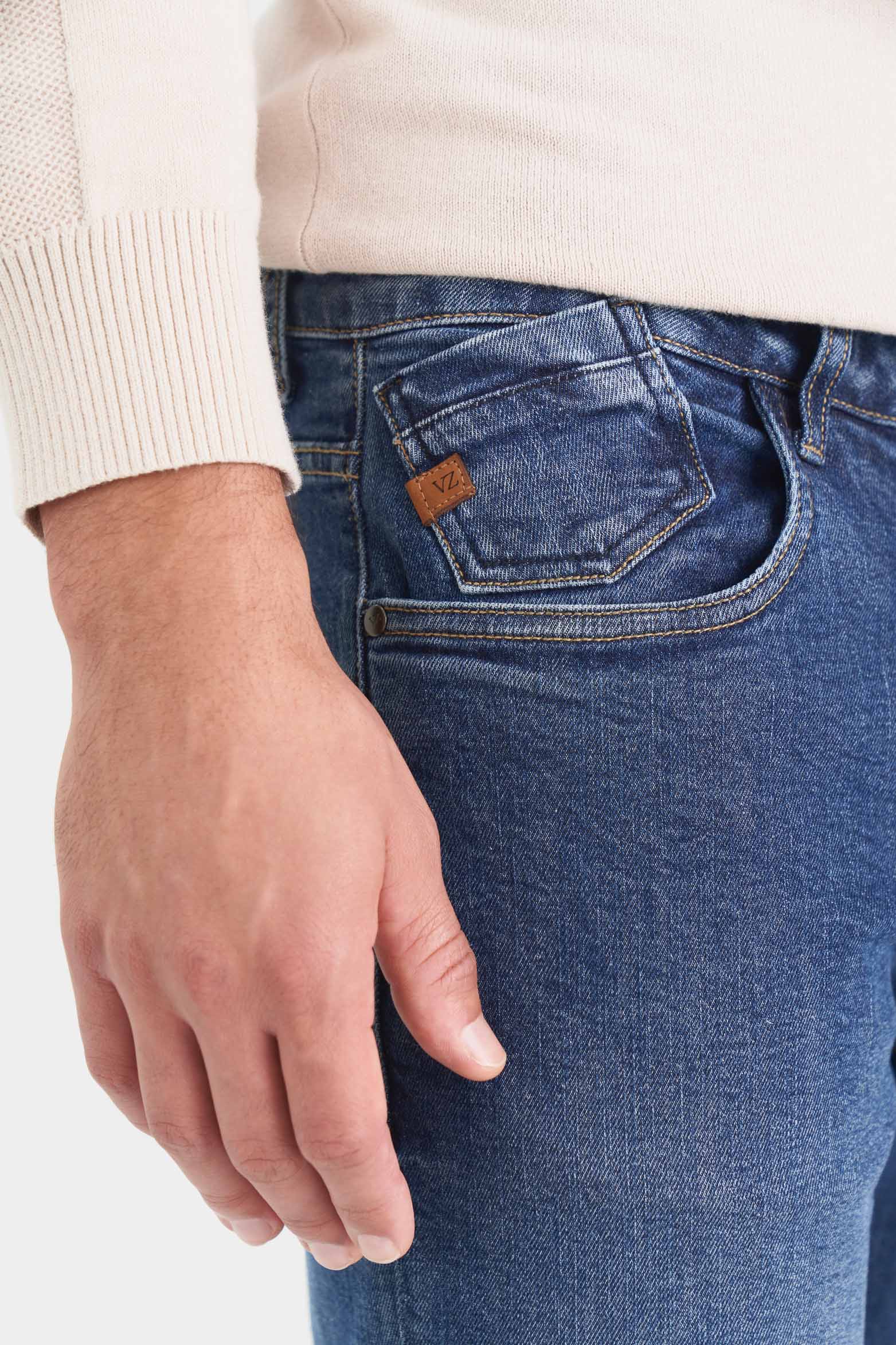 Jean onix semi ajustado para hombre 5 bolsillos-1744517711499