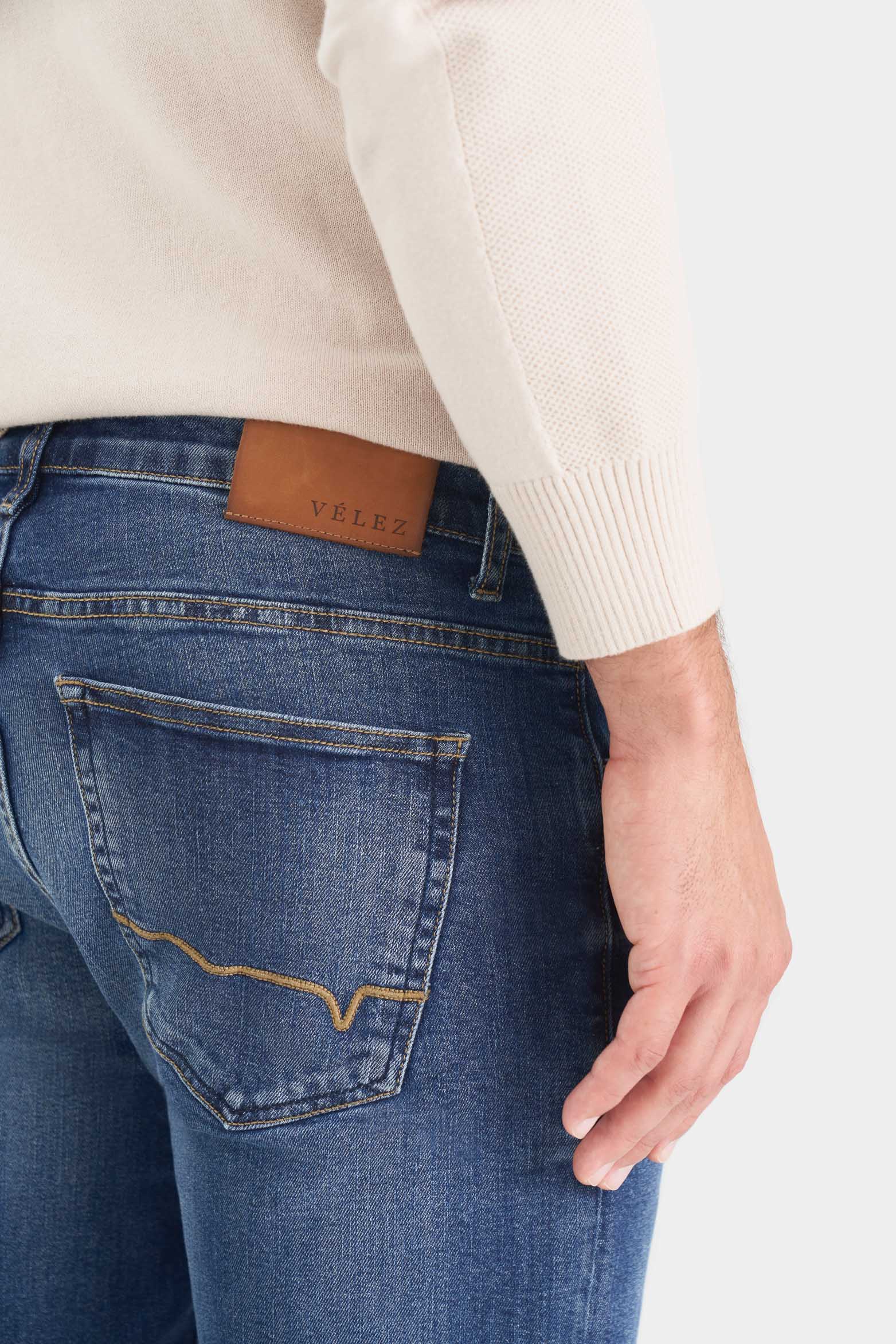 Jean onix semi ajustado para hombre 5 bolsillos-1744517723312