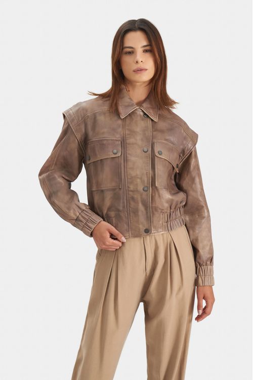 Chaqueta sahara para mujer mangas removibles