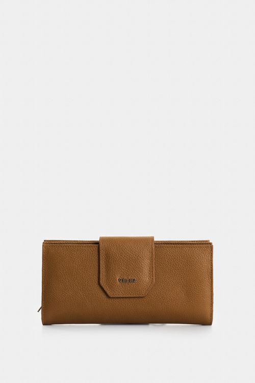 Billetera porta chequera de cuero para mujer Jade