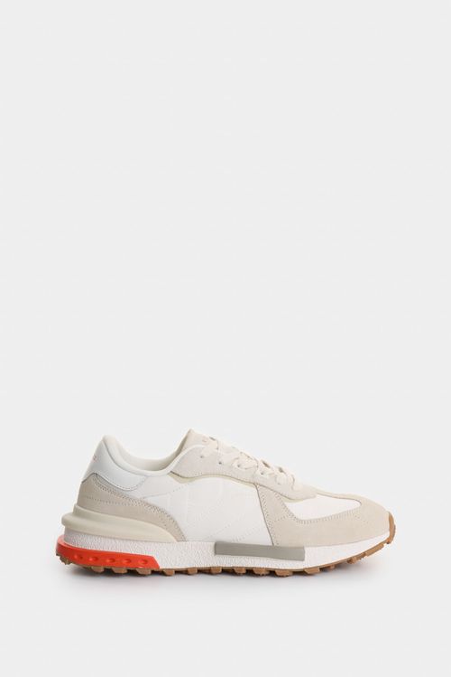 Sneakers Phyton de cuero y lona para hombre silueta deportiva