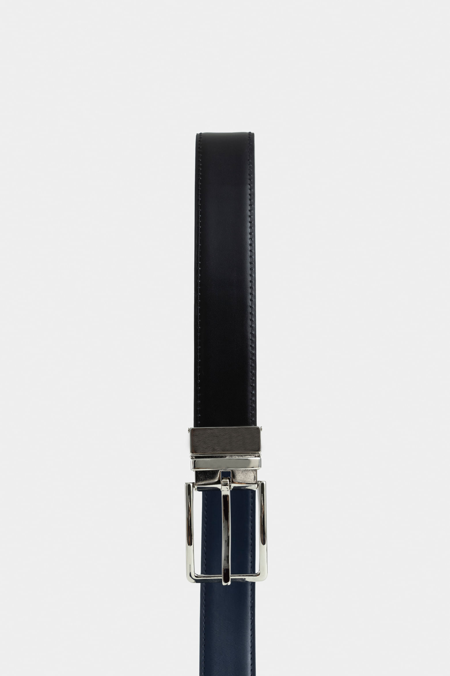 Cinturón doble faz plutón de cuero para hombre costura decorativa-1747918292037