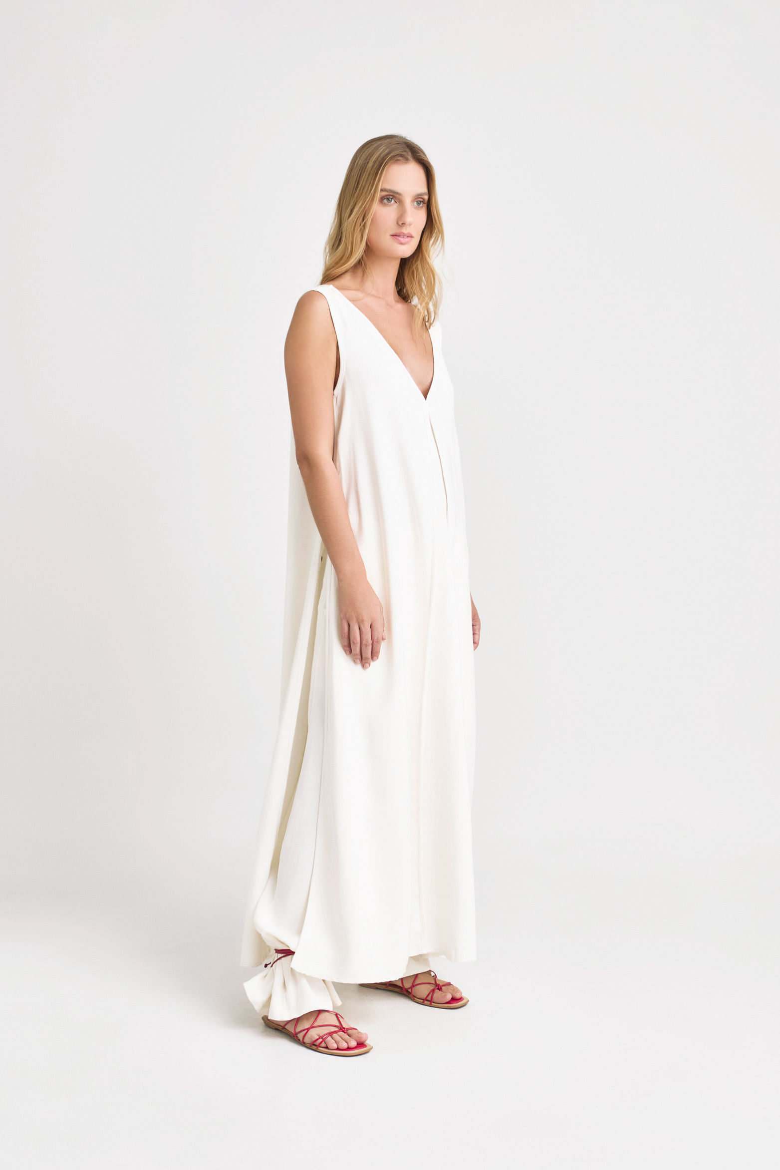 Camisa larga astromelia en tejido plano para mujer silueta kaftan-1747941228300