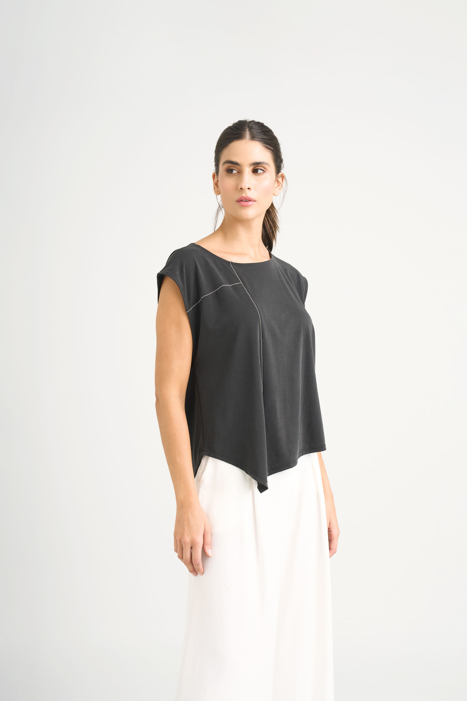 Camiseta Luz en tejido de punto para mujer detalle millaré-1747941423208