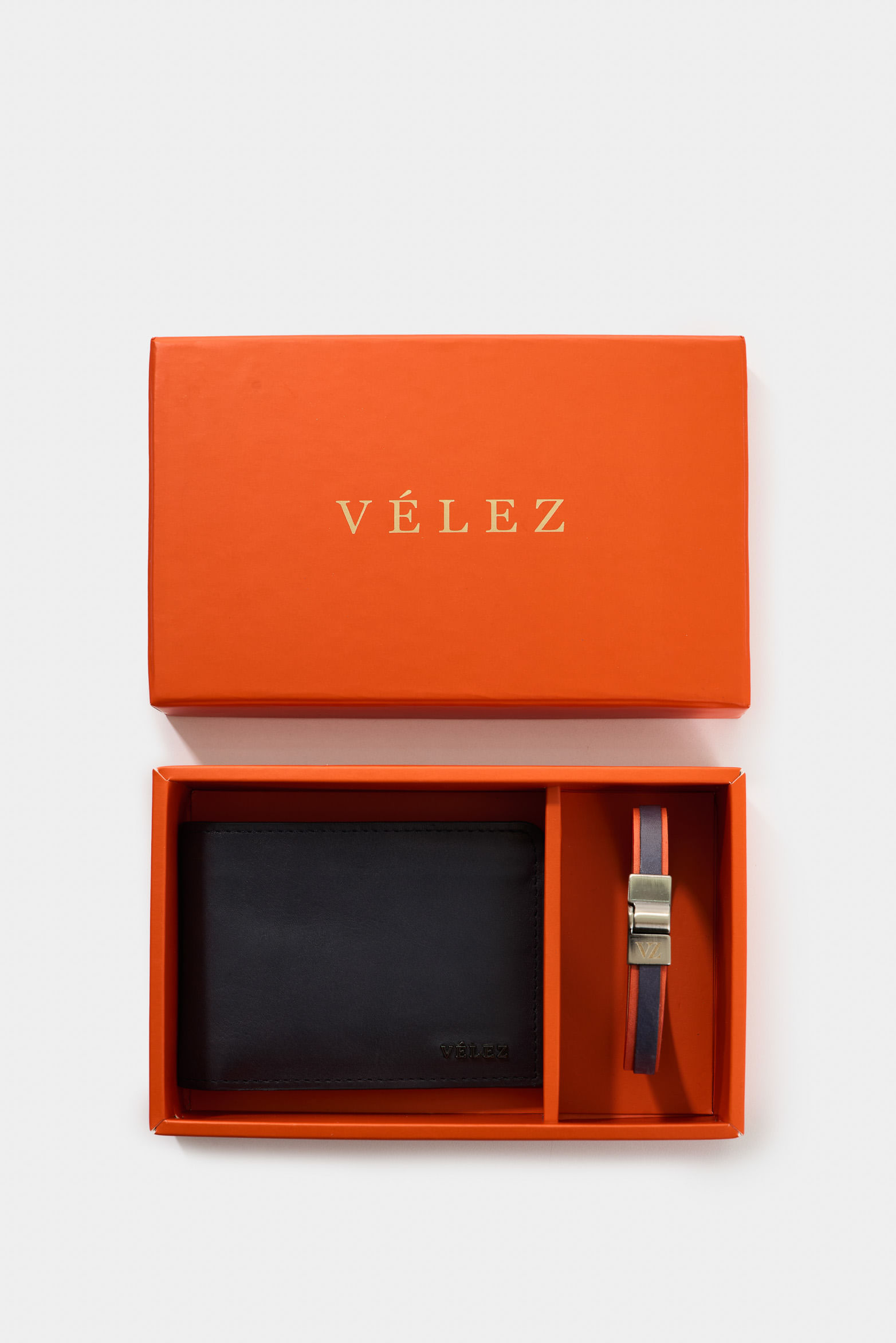 Kit Billetera y manilla Ivy de cuero para hombre detalle contraste-1748620209438