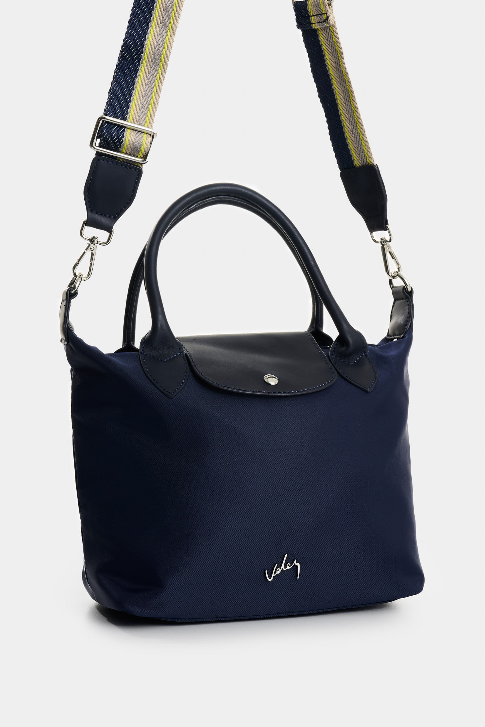 Shopping Ámbar en lona para mujer detalle cuero-1748620314458